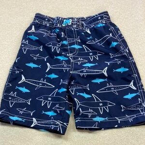 Wippette Boys Shark Themed Swim Trunks 4T